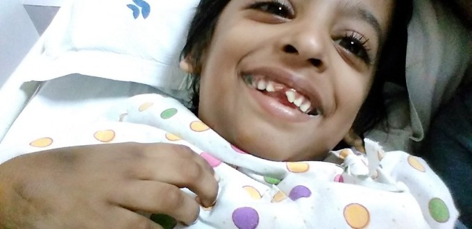 Nisarga in his hospital bed